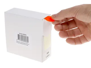 Etiket Rillprint 25mm 500st op rol fluor rood - 3