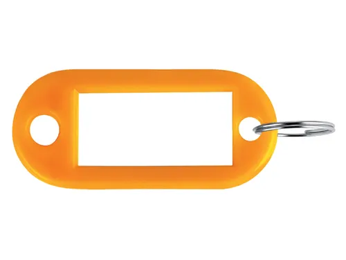 Sleutellabel Pavo kunststof oranje 100 stuks