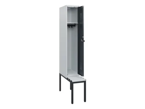 locker met bank,HxBxD 1950x300x815mm,1vak,vak B 300mm,draaigrendel
