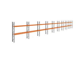 palletstelling,basis+8xaanbouw,HxBxD 3360x25300x750mm,vakl. 3000kg - 1