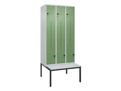 Z-garderobekast,HxBxD 2120x900x815mm,6vak,vak B 300mm,draaigrendel