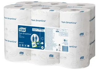Toiletpapier Tork SmartOne Mini T9 advanced 2-laags 620 vel wit 472193 - 1
