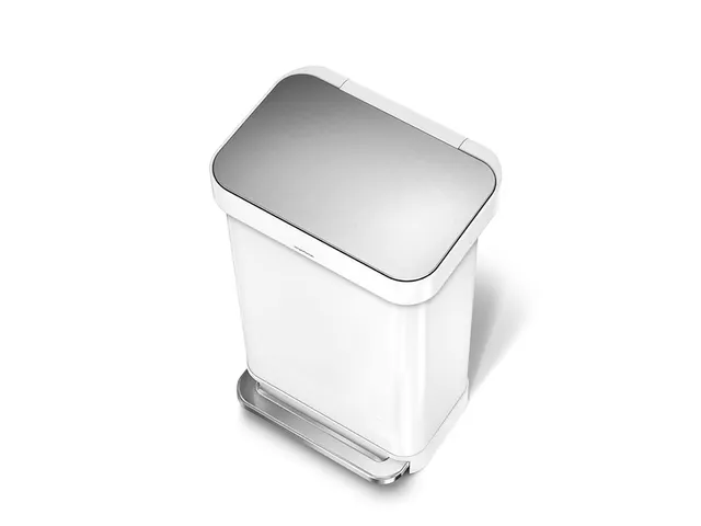 Pedaalemmer Rectangular Met Liner Pocket 45 Liter Wit Rvs