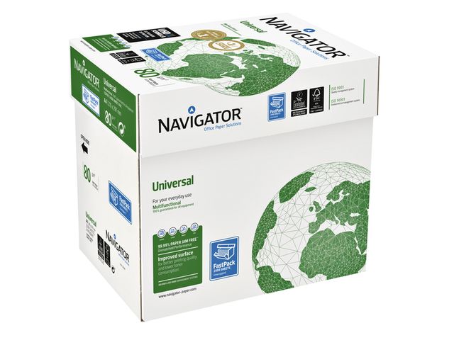 Kopieerpapier Navigator Universal Nonstop A4 80 Gram Wit | Papierwaren.nl
