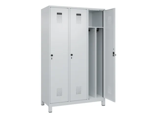 locker voor scheiding van kleding,HxBxD 1950x1200x500mm,3vak