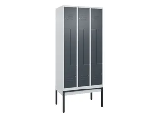 Z-garderobekast,HxBxD 2120x900x500mm,vak B 150/300mm,cil.-slot - 1