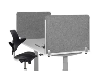 Akoestische Scheidingswand Bureau 60x80cm LichtGrijs Gesloten - 1