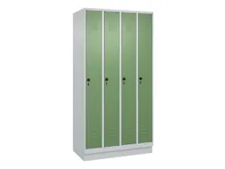 locker,HxBxD 1950x1000x500mm,4vak,vak B 250mm,draaigrendel,sokkel
