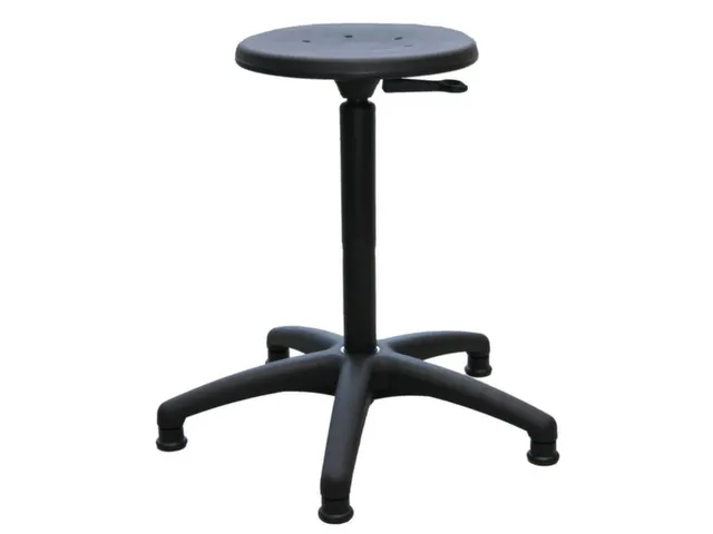 Draaikruk 540-800mm Pu Zwart Gasveer Voetkruis Kunststof Glijders