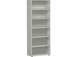 kantoorstelling HxBxD 2160x800x400mm 6 OH 5xhouten vloer grijs