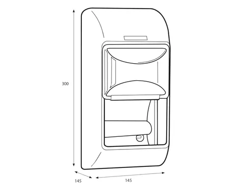 Toiletpapierdispenser Katrin duo wit 92384
