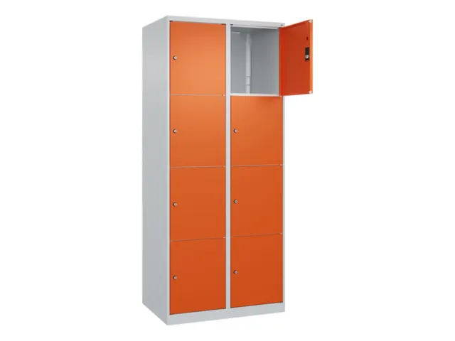 lockerkast,HxBxD 1850x800x500mm,2x4vakken,vak B 400mm,cil.-slot