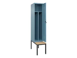 locker met bank,voor scheiding van kleding,HxBxD 2120x400x815mm,1vak