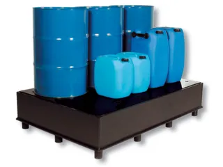 Opvangbak Hdpe 2470x1270x225mm V. 8x220l M. Poten Pe Plaat Geperf. - 2