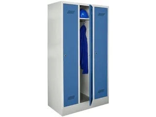 locker,HxBxD 1850x900x500mm,3vak,vak B 300mm,RAL7035,front RAL5012 - 3