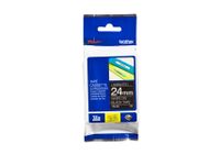 Labeltape Brother P-touch TZE-355 24mm wit op zwart