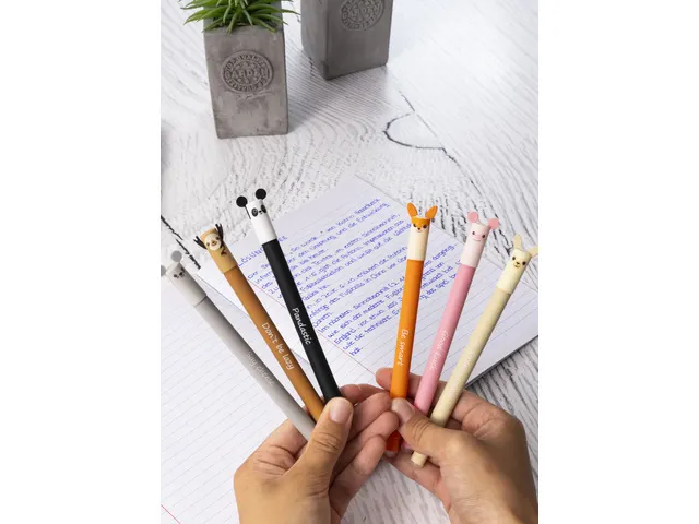 Gelpen Eberhard Faber Animal Erase-It Big schrijfkleur: blauw Tekst: G