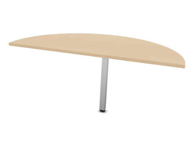 aanbouwtafel,HxBxD 740x1400x700mm,halfrond,NE-esdoorn