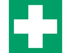 Pictogram bordje Djois EHBO 200x200mm groen