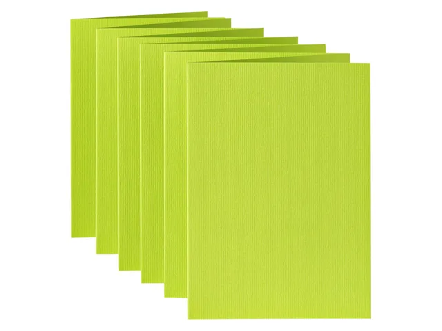 Correspondentiekaart Papicolor dubbel 105x148mm appelgroen pak à 6 st