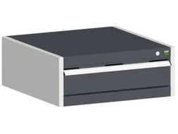 ladekast HxBxD 250x650x650mm 1lade RAL7035 front RAL7016