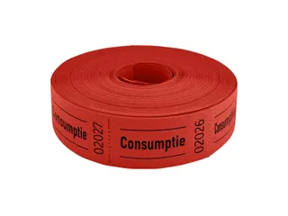 Consumptiebon Combicraft 57x30mm 2-zijdig 2x1000 stuks rood - 4