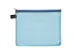 Trousse avec fermeture éclair Foldersys A5 PVC bleu transparent