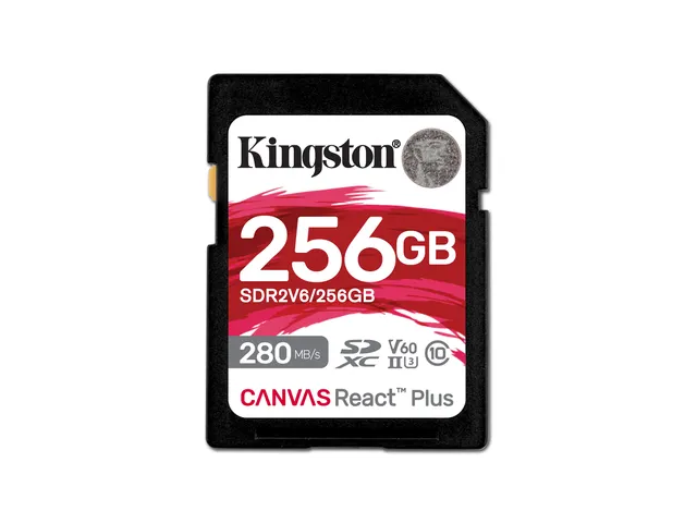 256GB Canvas React Plus SDXC UHS-II 280R/150W U3 V60 voor Full HD/4K