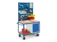 montagewagen,draagverm. 600kg,laadvl. LxB 1150x700mm,houtplaat