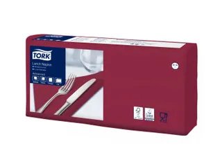 Lunch Servetten Burgundy, 2 lgs 33x33, 1/4 vouw, ds 10 x 200 st - 1