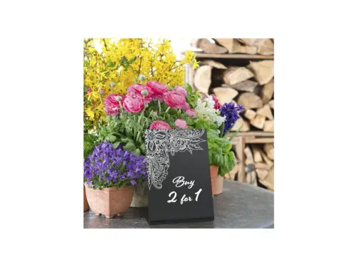 Krijtbord Securit A5 L-Bord Verticaal zwart 3 stuks