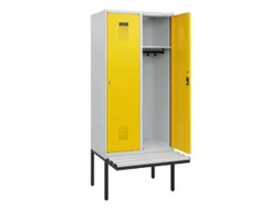 locker met bank,HxBxD 1950x800x815mm,2vak,vak B 400mm,cilinderslot