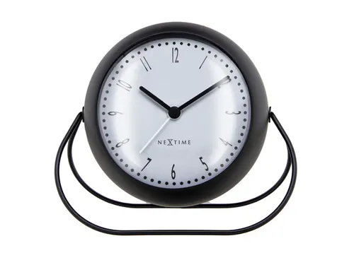 Wekker NeXtime Bubble alarm clock 11x8cm zwart metaal