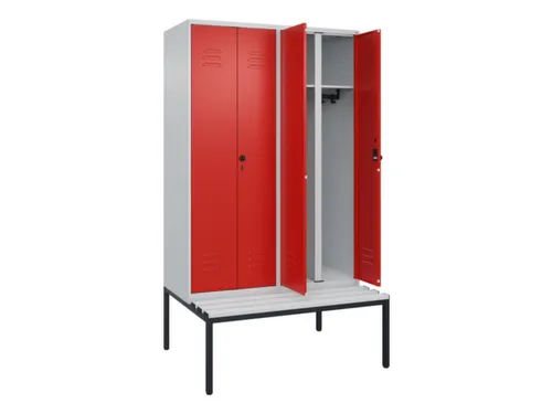 locker voor scheiding van kleding,HxBxD 2120x1200x815mm,4vak