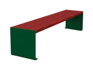zitbank,B 1800mm,3latten,hout-zitting Mahonie,zitting H 450mm - 2