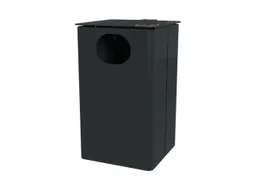 combi-asbak,HxBxD 537x325x388mm,afvalbak inhoud 35l,romp staal RAL7016