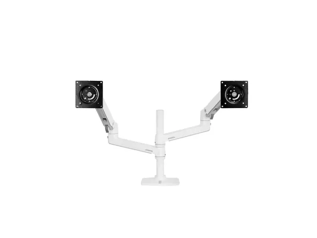 Monitorarm Dubbel Lx Stacking Wit 2 schermen