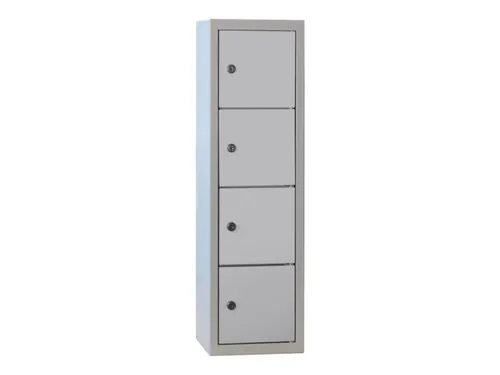 lockerkast,HxBxD 778x225x200mm,1x4vakken,RAL7035,front RAL7035