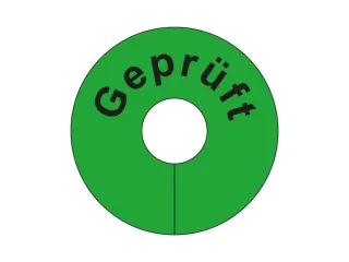 signaalring,v. gaasbox,“Getest”,v. opsteken,PVC,groen - 1