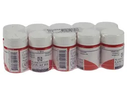 plakkaatverf Extra Fijn flacon van 16 ml, vermiljoen