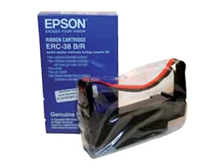Lint Epson S015245 voor ERC38 nylon zwart/rood - 1