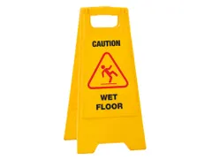 Waarschuwingsbord Geel Gladde Vloer Inklapbaar 58x29,5x35cm