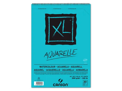 Aquarelblok Canson XL A3 30 vel 300gr spiraal