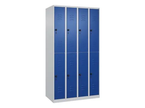 dubbeldekse locker,HxBxD 1850x1000x500mm,4x2vak.,vak B 250mm