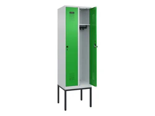 locker,HxBxD 2120x600x500mm,2vak,vak B 300mm,draaigrendel