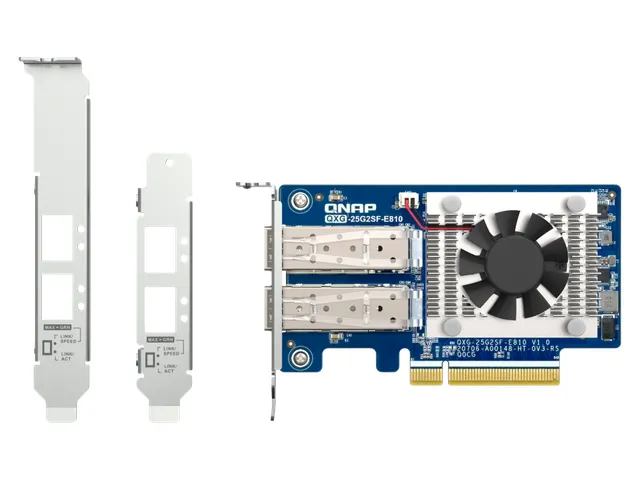 QNAP QXG-25G2SF-E810, Intern, Bedraad, PCI Express, Fiber, 25000 Mbit/