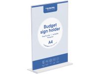 Kaarthouder A4 Glashelder Polystyreen T-Stand