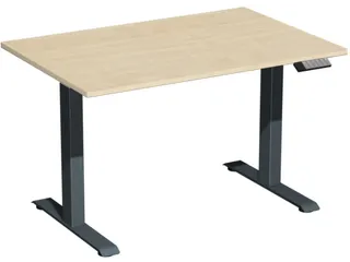Elektrisch ihv bureau,HxBxD 630-1280x1200x800mm,blad esdoorn - 1