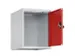 opzetkast,v. locker,1vak.,vak B 400mm,HxBxD 500x400x500mm,draaigrendel