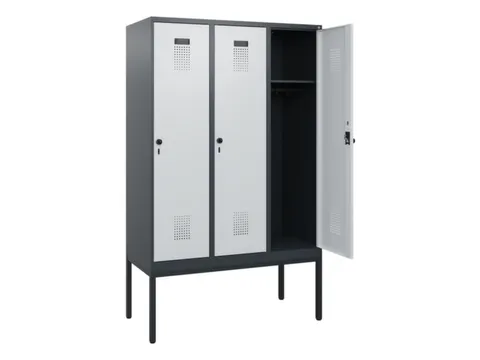 schoollocker,HxBxD 1950x1200x500mm,3vak,vak B 400mm,draaigrendel